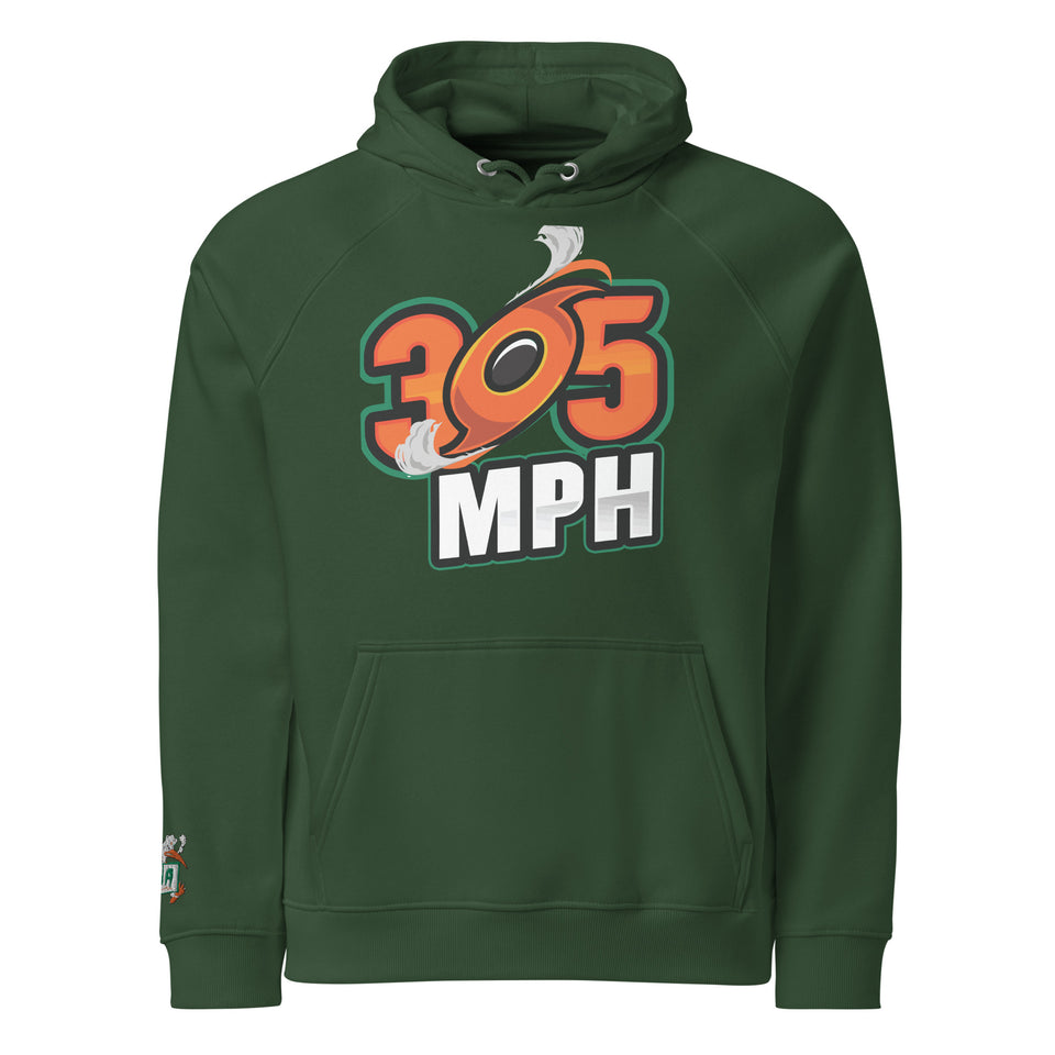 305 MPH Unisex eco raglan hoodie